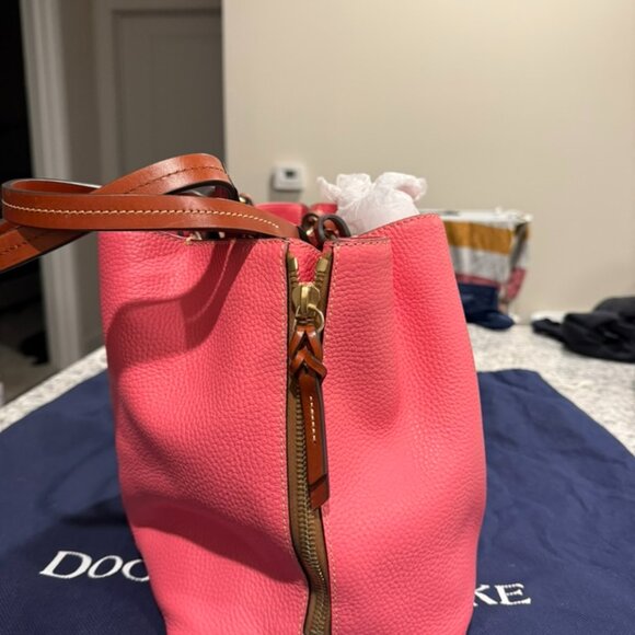 Dooney & Bourke Pink Leather Handbag - Picture 5 of 16